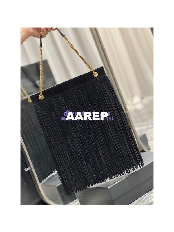 Replica YSL Saint Laurent Grace Large Hobo Bag In Suede 6337521 Black 6