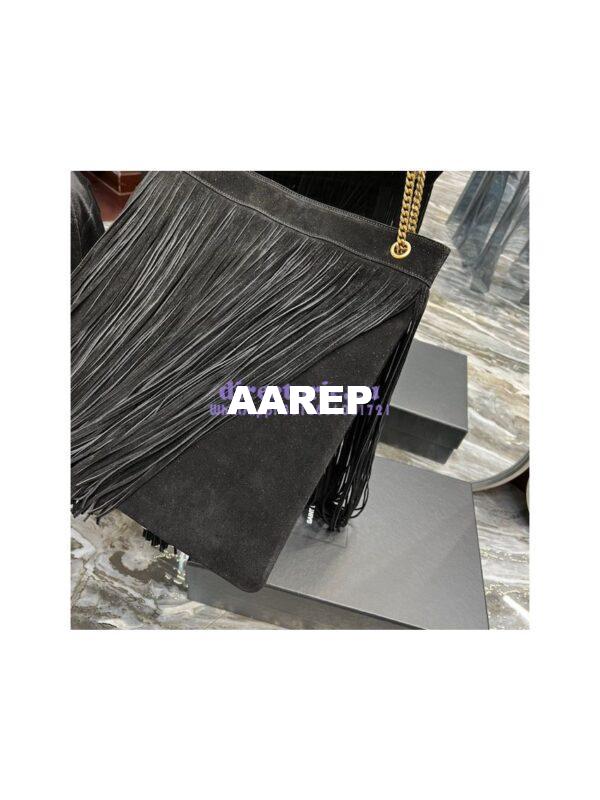 Replica YSL Saint Laurent Grace Large Hobo Bag In Suede 6337521 Black 8