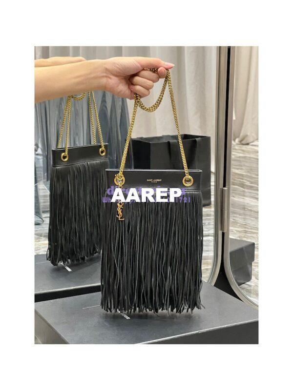 Replica YSL Saint Laurent Grace Small Chain Bag In Lambskin 6337530 Black 3