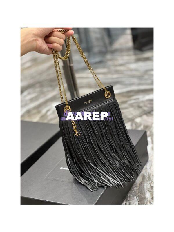 Replica YSL Saint Laurent Grace Small Chain Bag In Lambskin 6337530 Black 4