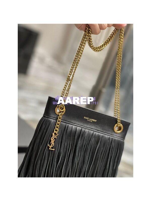 Replica YSL Saint Laurent Grace Small Chain Bag In Lambskin 6337530 Black 5