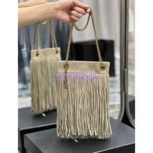 Replica YSL Saint Laurent Grace Small Chain Bag In Suede 6337530 Taupe