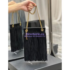 Replica YSL Saint Laurent Grace Small Chain Bag In Suede 6337530 Black