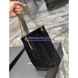 Replica YSL Saint Laurent Grace Small Chain Bag In Suede 6337530 Black 2