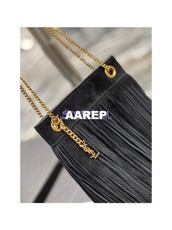 Replica YSL Saint Laurent Grace Small Chain Bag In Suede 6337530 Black 8