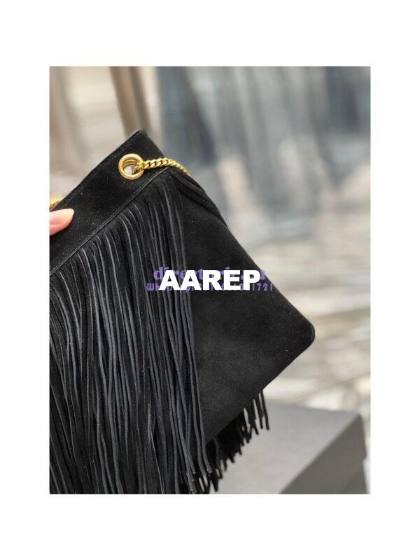 Replica YSL Saint Laurent Grace Small Chain Bag In Suede 6337530 Black 9