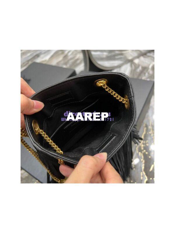 Replica YSL Saint Laurent Grace Small Chain Bag In Suede 6337530 Black 10
