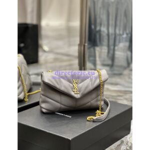 Replica YSL Saint Laurent Mini Loulou Puffer Toy Bag In Quilted Lambskin Fog 2