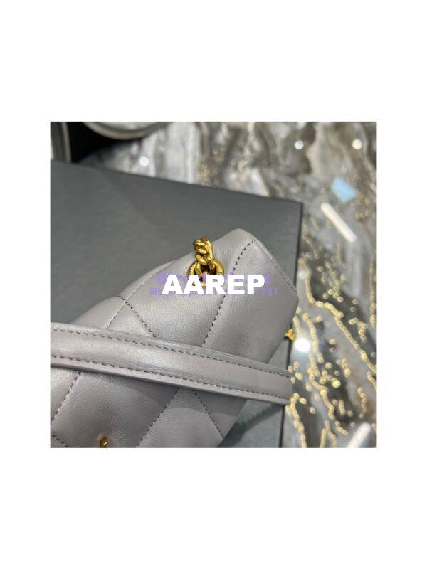 Replica YSL Saint Laurent Mini Loulou Puffer Toy Bag In Quilted Lambskin Fog 6