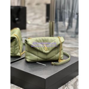 Replica YSL Saint Laurent Mini Loulou Puffer Toy Bag In Quilted Lambskin Pistache 2