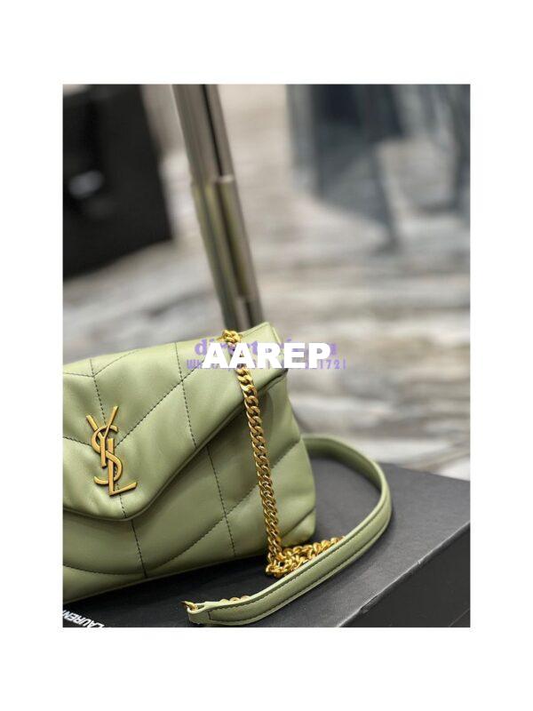 Replica YSL Saint Laurent Mini Loulou Puffer Toy Bag In Quilted Lambskin Pistache 3