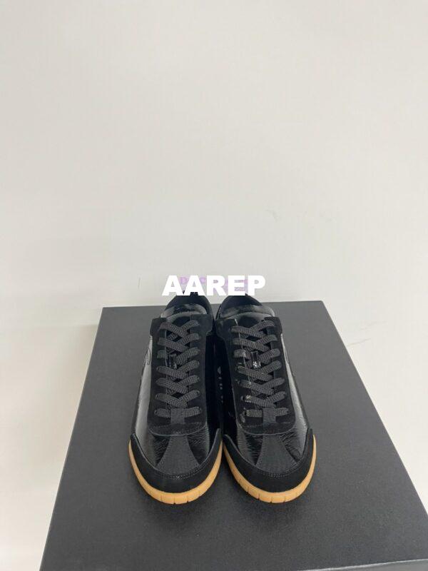 Replica Chanel 24P Calfskin & Suede Calfskin Trainers G45996 Black 2
