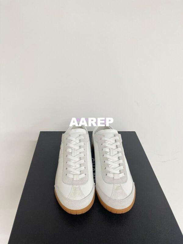 Replica Chanel 24P Calfskin & Suede Calfskin Trainers G45996 White 3