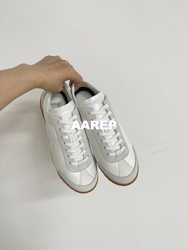 Replica Chanel 24P Calfskin & Suede Calfskin Trainers G45996 White 5