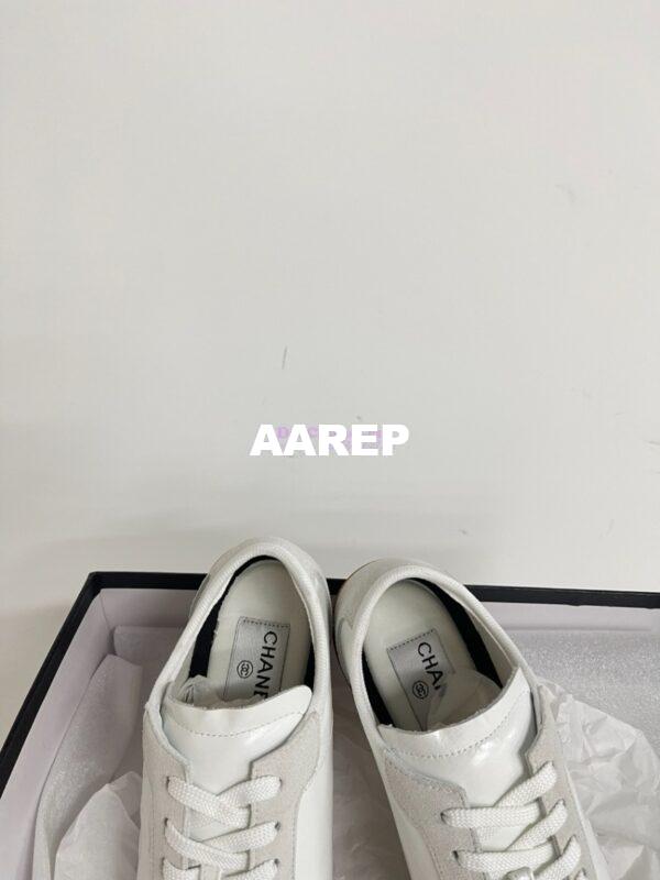 Replica Chanel 24P Calfskin & Suede Calfskin Trainers G45996 White 7