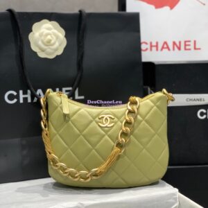 Replica Chanel Hobo Handbag Lambskin AS4220 Green