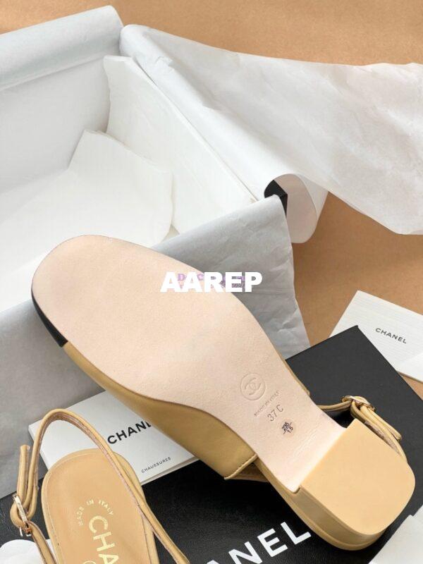 Replica Chanel 24A Calfskin Slingbacks G45768 Beige 11