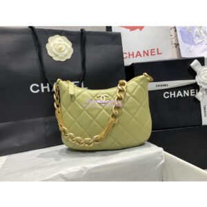 Replica Chanel Hobo Handbag Lambskin AS4220 Green 2