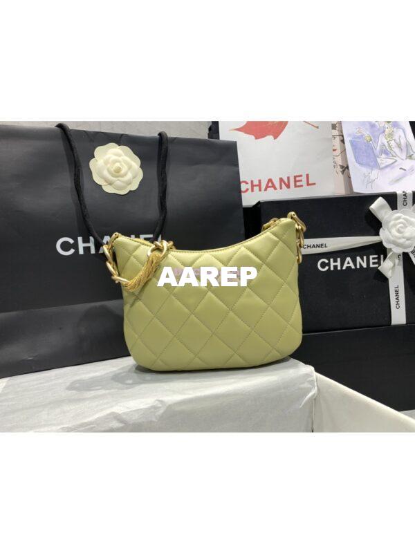 Replica Chanel Hobo Handbag Lambskin AS4220 Green 8