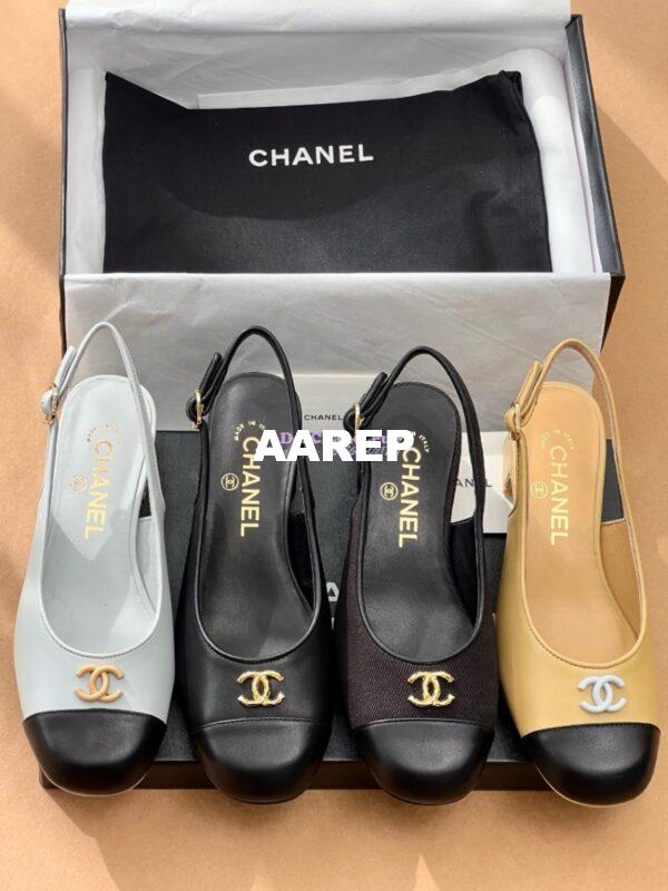 Replica Chanel 24A Calfskin Slingbacks G45768 Black