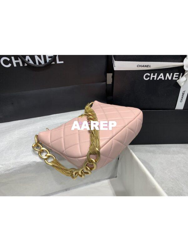 Replica Chanel Hobo Handbag Lambskin AS4220 Light Pink 3