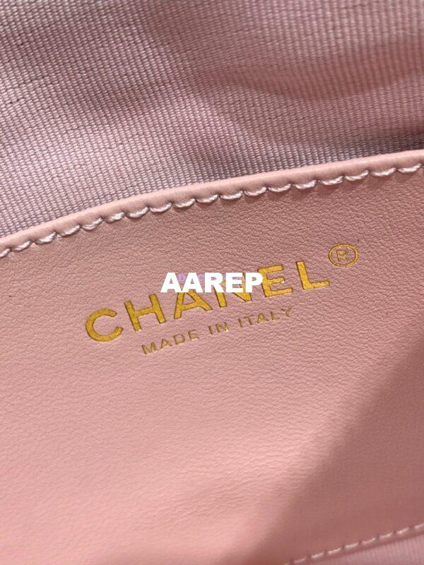Replica Chanel Hobo Handbag Lambskin AS4220 Light Pink 9