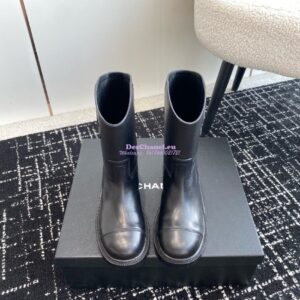 Replica Chanel 24A calfskin Boots G45432 black 2