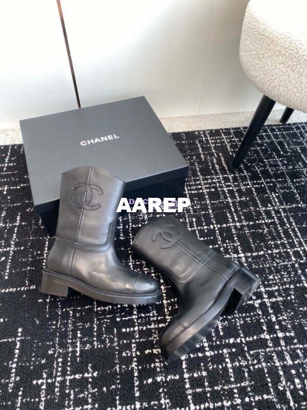 Replica Chanel 24A calfskin Boots G45432 black 3