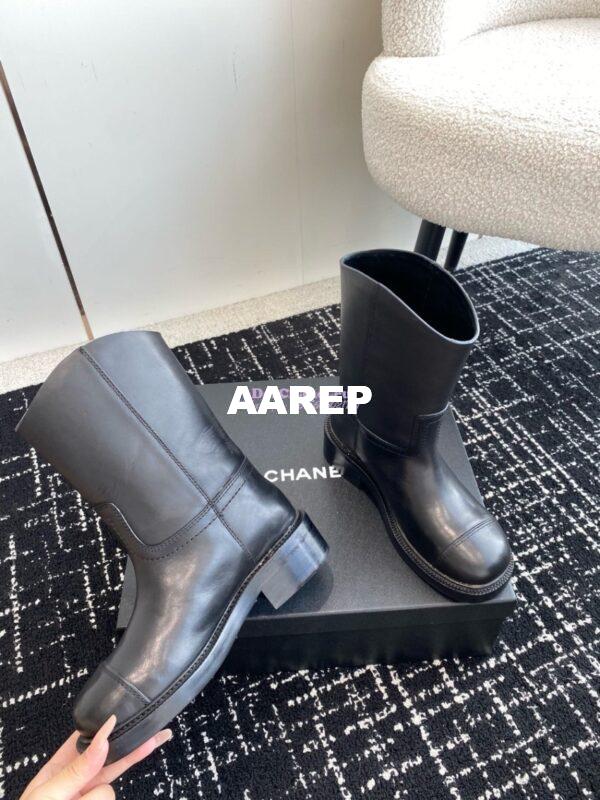 Replica Chanel 24A calfskin Boots G45432 black 4