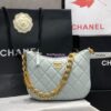 Replica Chanel Clutch with Chain Shiny Agen Calfskin AP3435 Denim 2