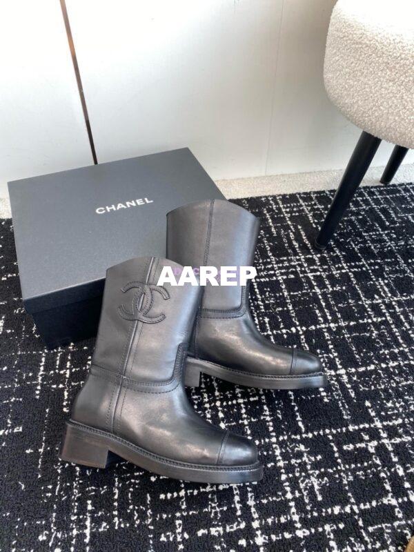 Replica Chanel 24A calfskin Boots G45432 black 8