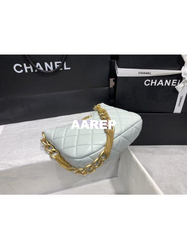 Replica Chanel Hobo Handbag Lambskin AS4220 Light Blue 3