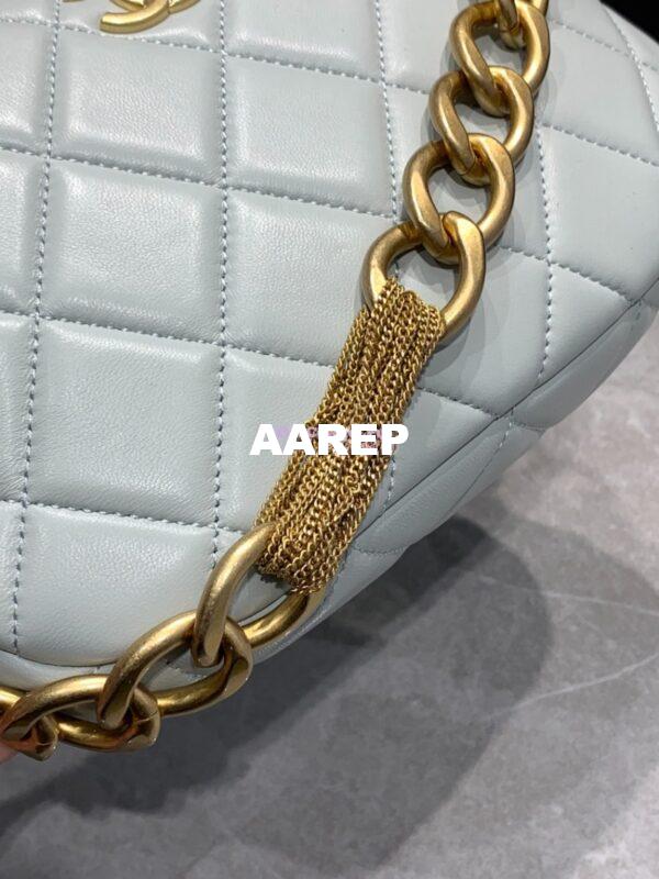 Replica Chanel Hobo Handbag Lambskin AS4220 Light Blue 4