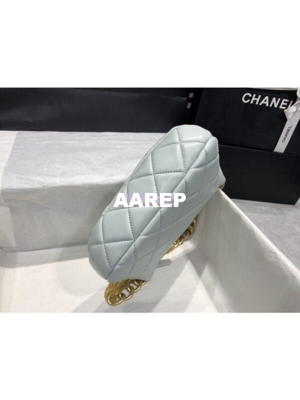Replica Chanel Hobo Handbag Lambskin AS4220 Light Blue 6