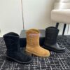 Replica Chanel 24A Suede Goatskin Boots G45432 black