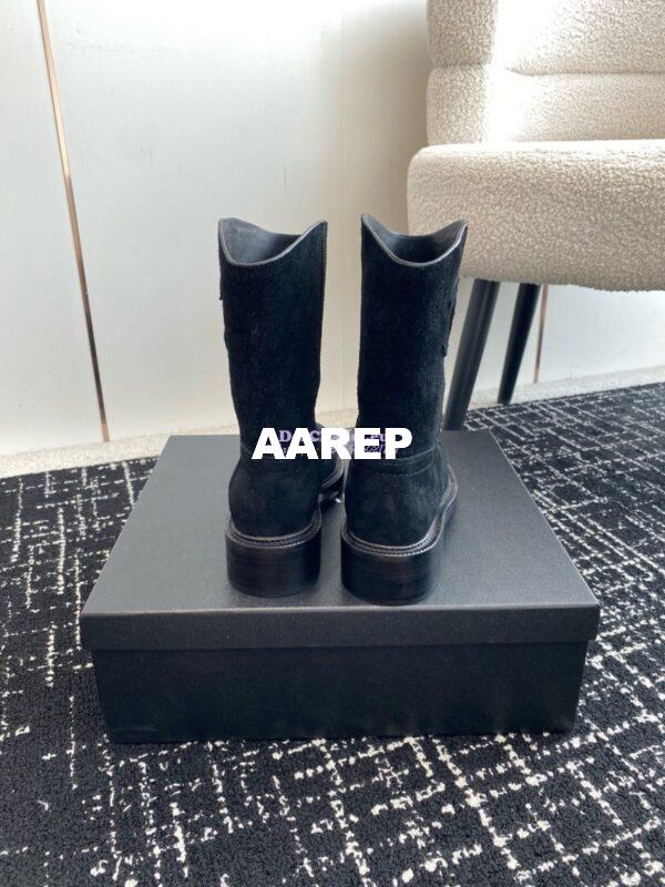 Replica Chanel 24A Suede Goatskin Boots G45432 black 10
