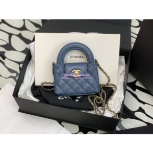 Replica Chanel Clutch with Chain Shiny Agen Calfskin AP3435 Denim