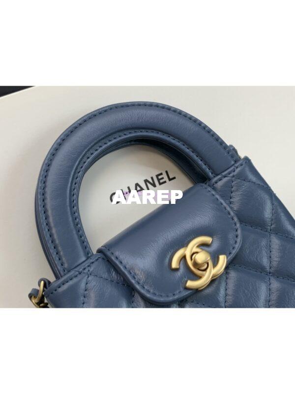 Replica Chanel Clutch with Chain Shiny Agen Calfskin AP3435 Denim 3