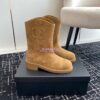 Replica Chanel 24A Suede Goatskin Boots G45432 black