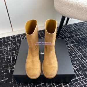Replica Chanel 24A Suede Goatskin Boots G45432 tan 2