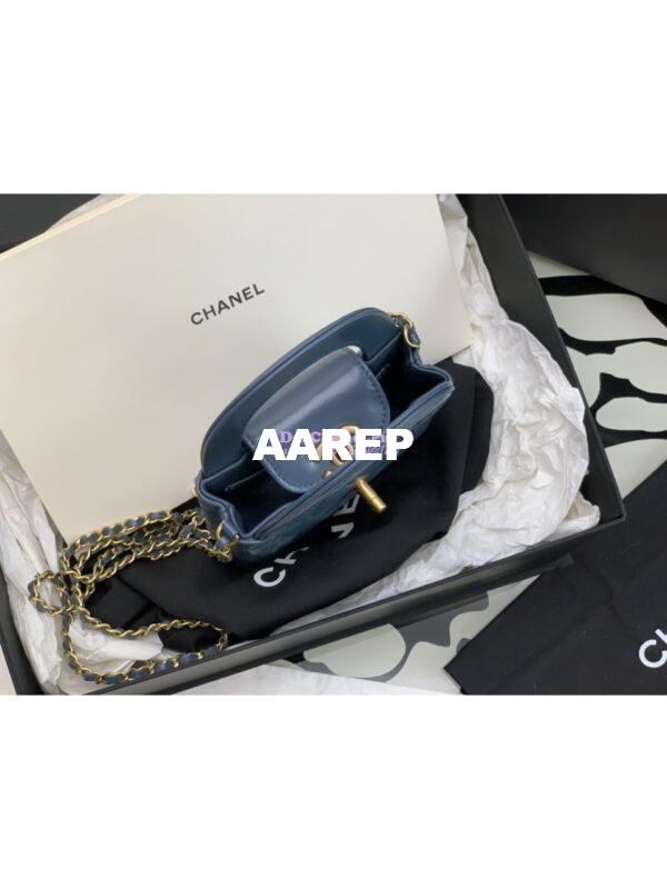 Replica Chanel Clutch with Chain Shiny Agen Calfskin AP3435 Denim 6