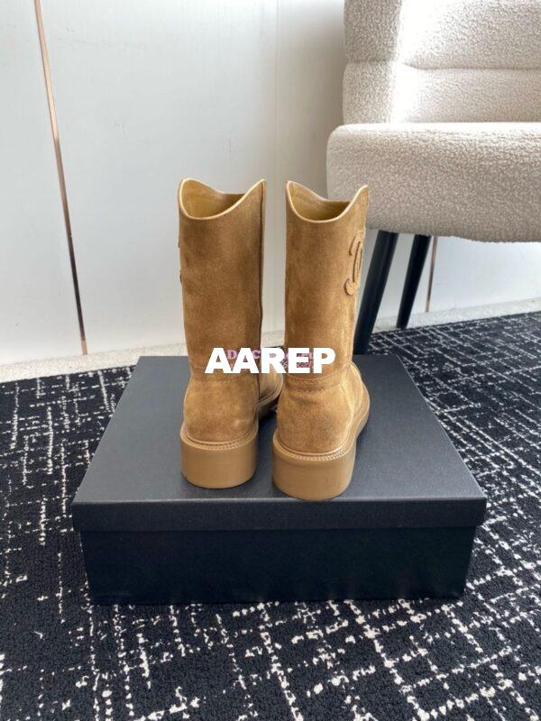 Replica Chanel 24A Suede Goatskin Boots G45432 tan 10