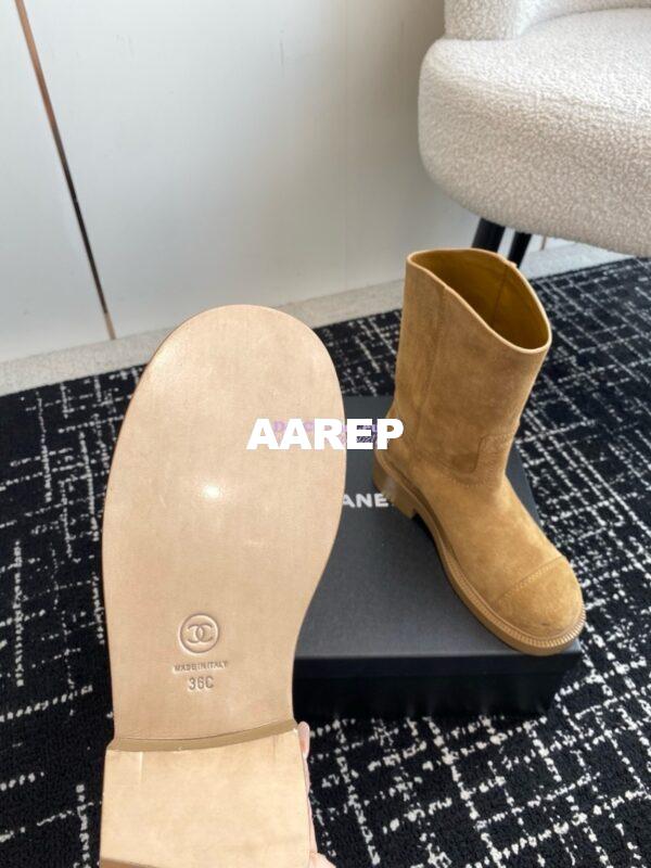 Replica Chanel 24A Suede Goatskin Boots G45432 tan 11