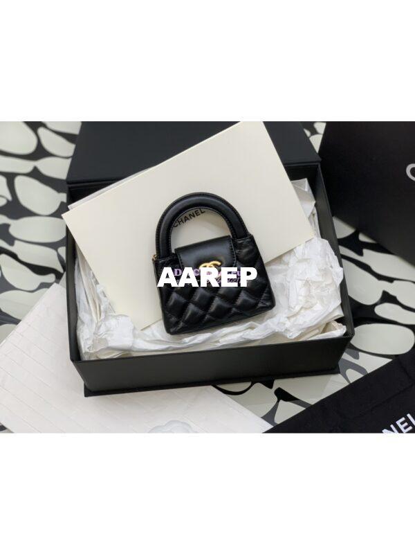 Replica Chanel Clutch with Chain Shiny Agen Calfskin AP3435 Black