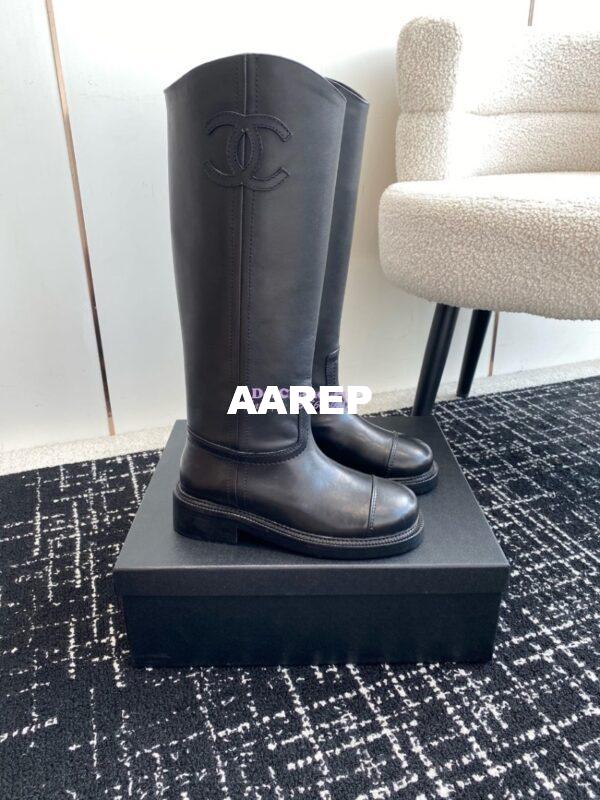 Replica Chanel 24A Calfskin High Boots G454338 Black