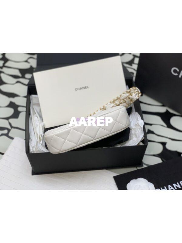 Replica Chanel 23K New Large Hobo Bag Lambskin Gold Hardware AS4422 White 9