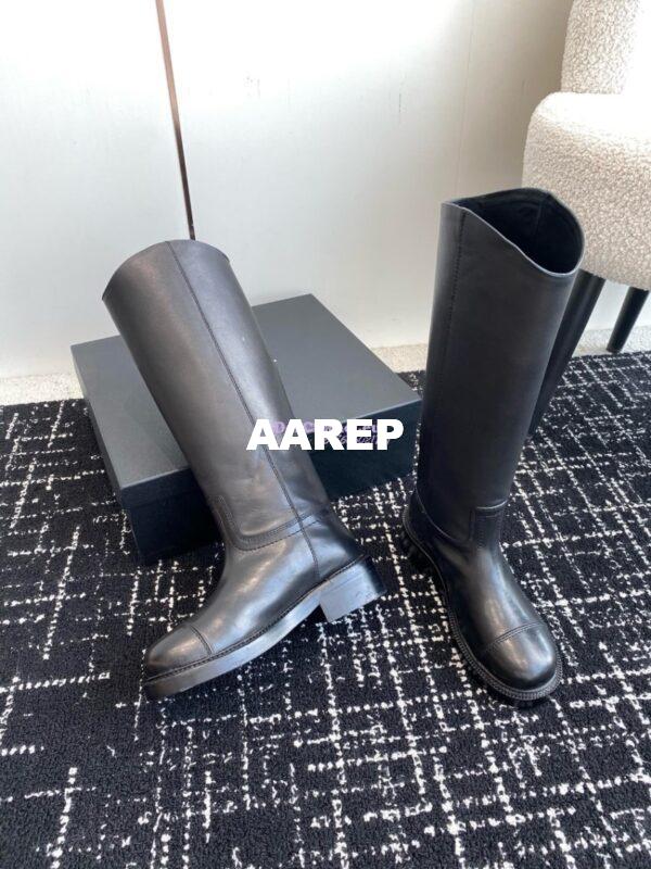 Replica Chanel 24A Calfskin High Boots G454338 Black 5