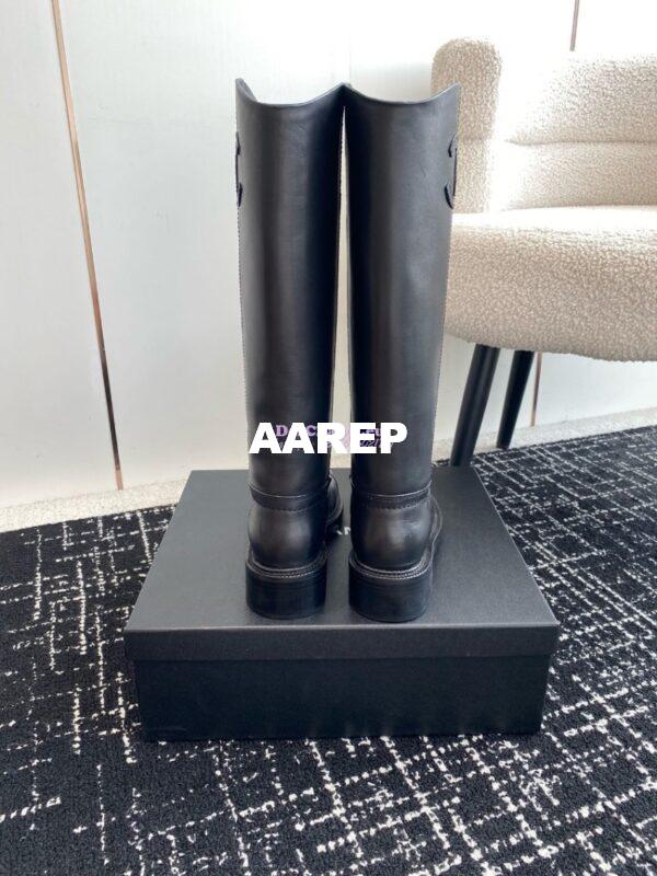 Replica Chanel 24A Calfskin High Boots G454338 Black 6
