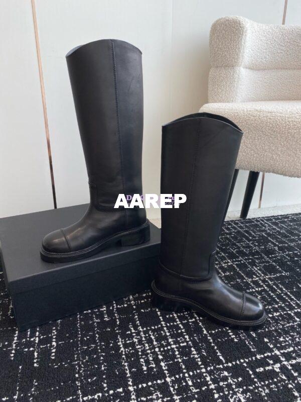 Replica Chanel 24A Calfskin High Boots G454338 Black 9