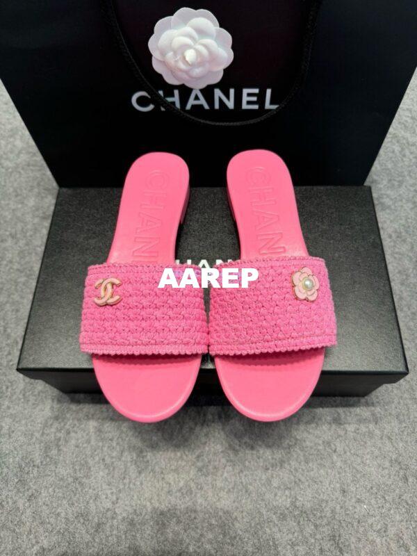 Replica Chanel 24SS Mules Logo Sandals G39918 2